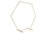 Backdrop Stand hexagon guld självmontering 8 delar