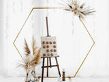 Backdrop Stand hexagon guld självmontering 8 delar