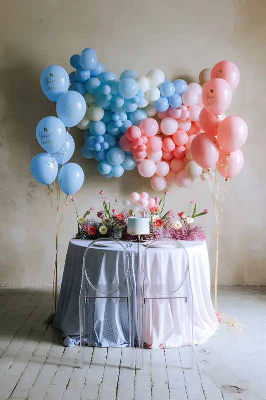 Ballong cake topper rosa