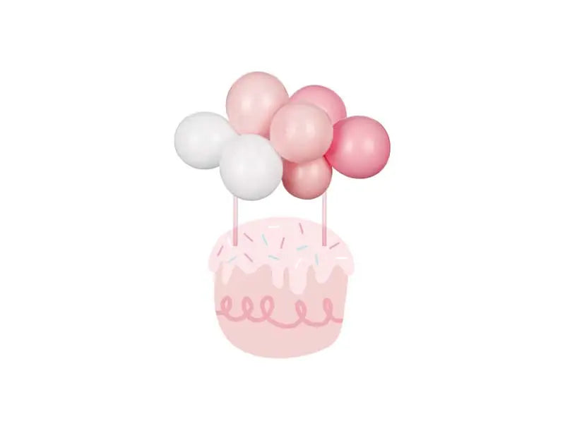 Ballong cake topper rosa