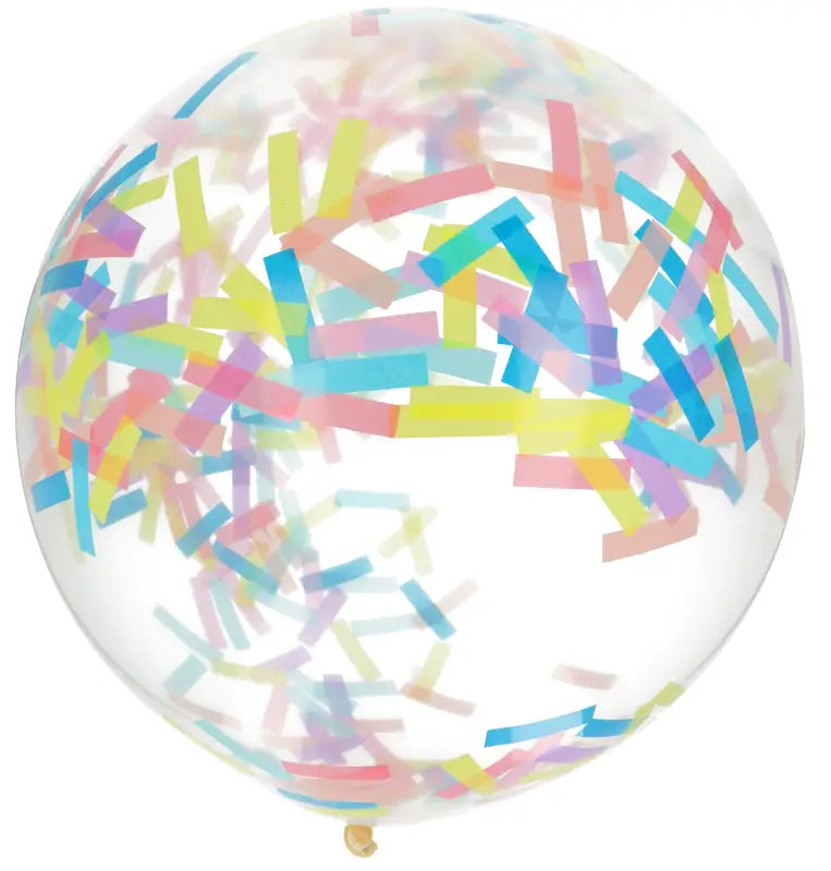 Ballong XL med konfetti Candy Pastell - 61 cm - Ballong med konfetti