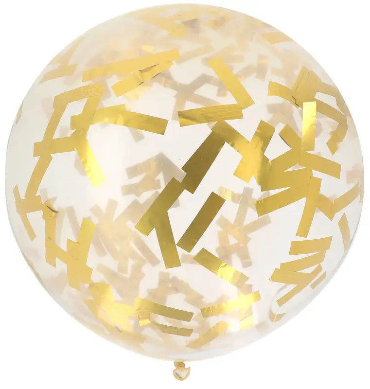 Ballong XL med konfetti Sprinkles Guldfärgad - 61 cm - Ballong med konfetti