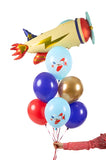 Ballonger 30 cm Flygplan Pastell ljusblå 50-pack