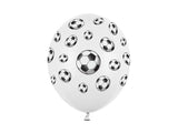 Ballonger 30 cm Fotbollar Pastellvit 6-pack