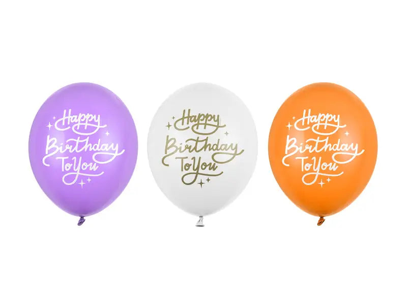 Ballonger 30 cm Happy Birthday To You mix 50-pack