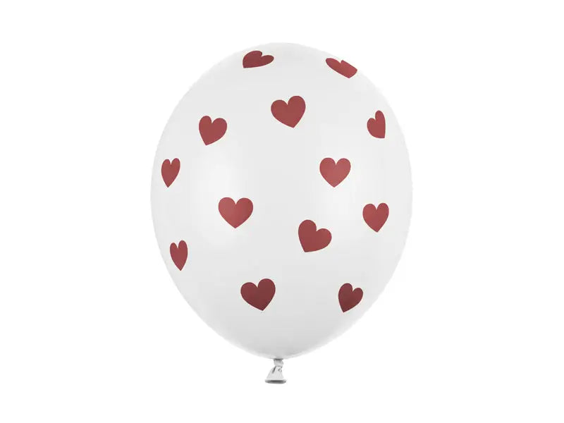 Ballonger 30 cm Hjärtan Pastellvit 50-pack