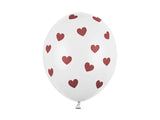 Ballonger 30 cm Hjärtan Pastellvit 50-pack