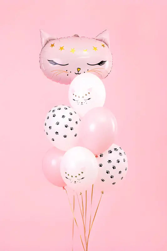 Ballonger 30 cm Katt pastellvit