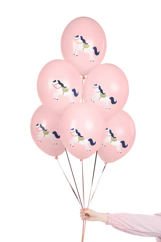 Ballonger 30 cm Lilla häst Pastell ljusrosa 50-pack