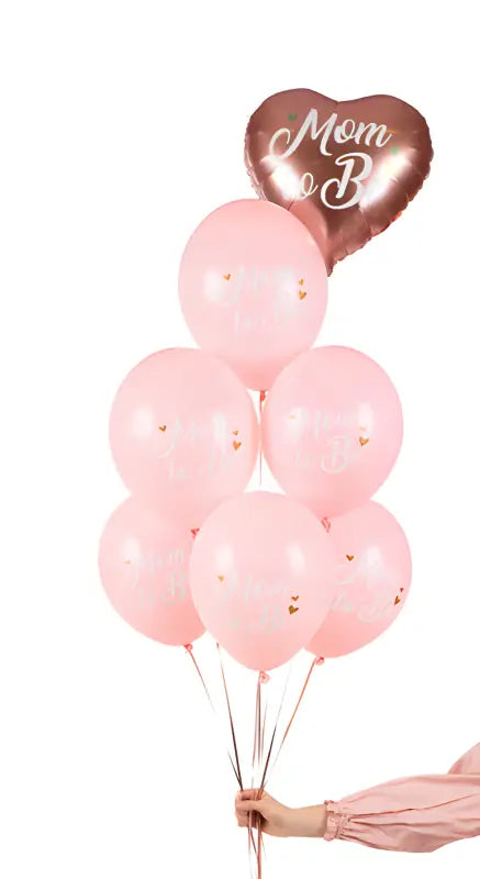 Ballonger 30 cm Mom to Be Pastell Ljusrosa 50-pack