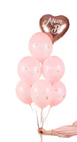 Ballonger 30 cm Mom to Be Pastell Ljusrosa 50-pack