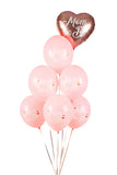 Ballonger 30 cm Mom to Be Pastell Ljusrosa 50-pack