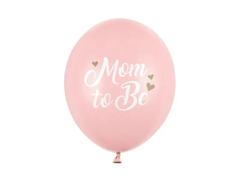 Ballonger 30 cm Mom to Be Pastell Ljusrosa 50-pack