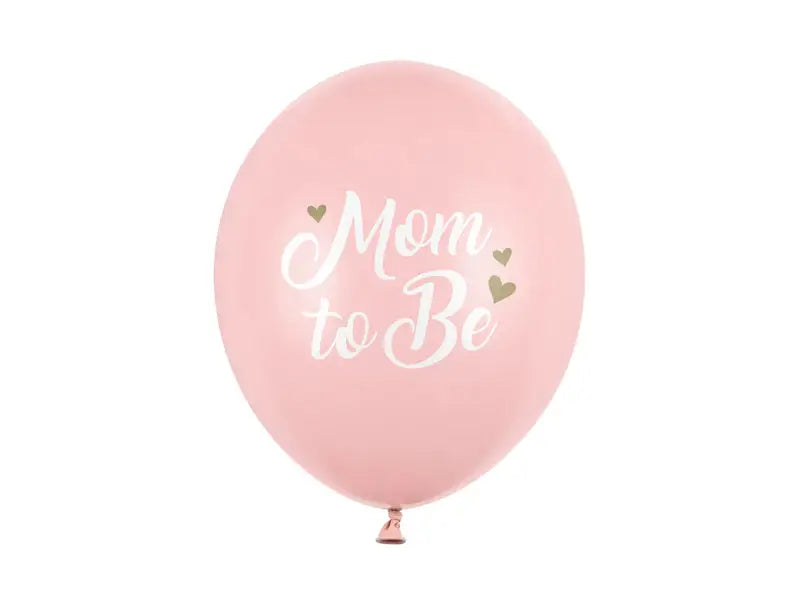 Ballonger 30 cm Mom to Be Pastell Ljusrosa 6-pack