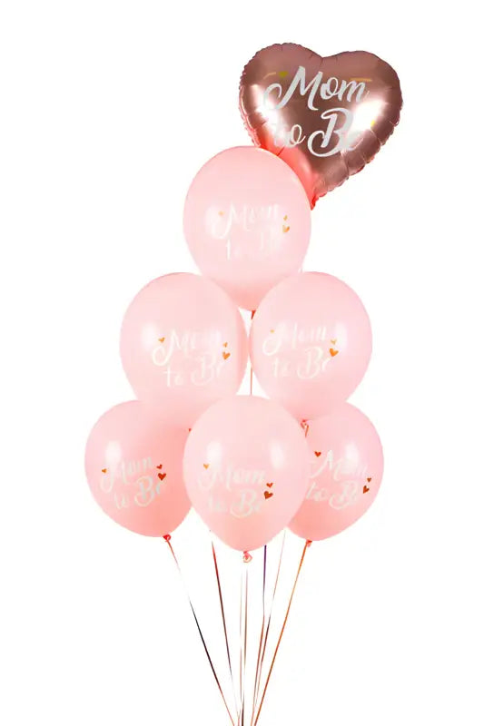 Ballonger 30 cm Mom to Be Pastell Ljusrosa 6-pack