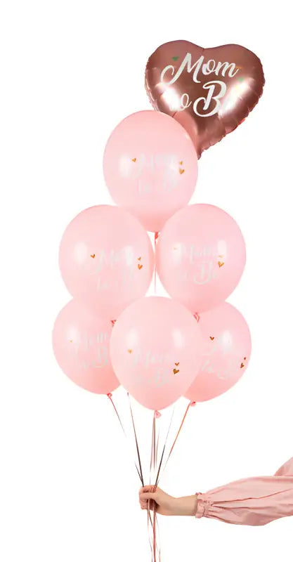 Ballonger 30 cm Mom to Be Pastell Ljusrosa 6-pack