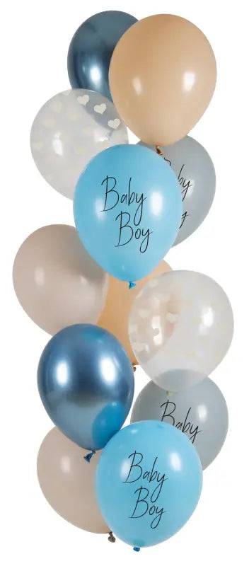 Ballonger Baby Boy 33cm - 12 stycken - Ballong