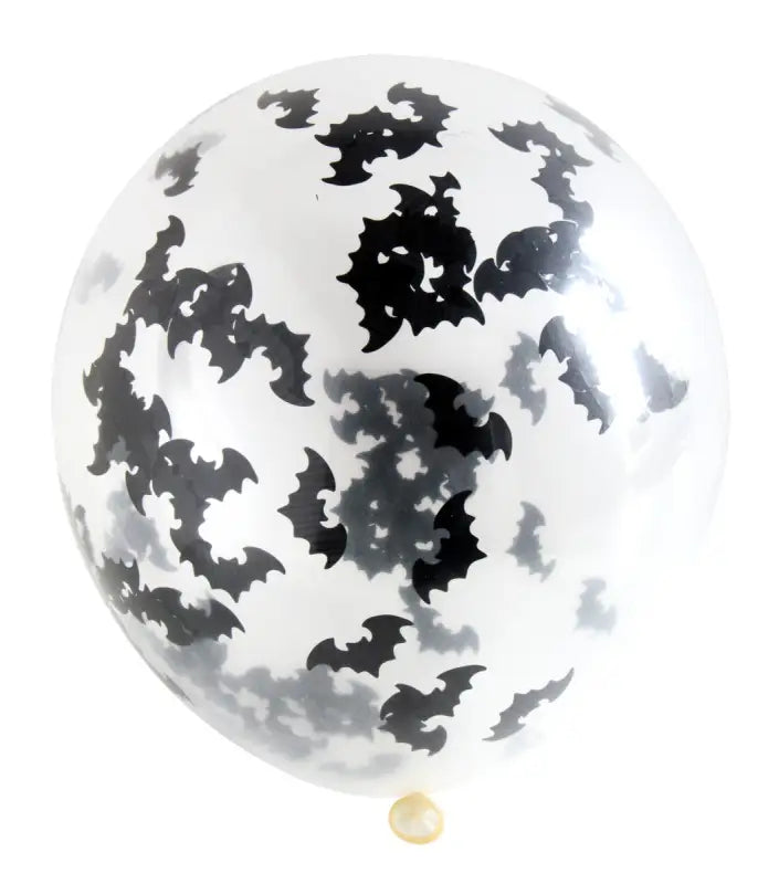 Ballonger med Bat Confetti 30cm - 4 st - Latexballonger