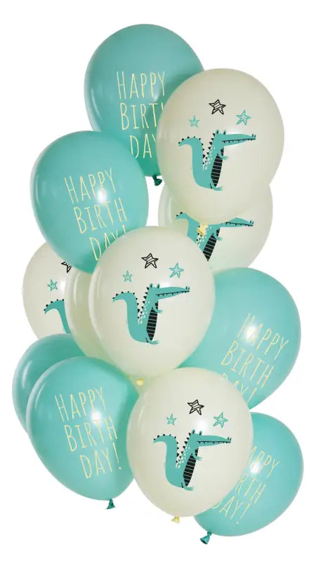 Ballonger Birthday Crocodile 33cm - 12 stycken - Ballong