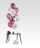 Ballonger Birthday Girly 33cm - 12 stycken - Ballong