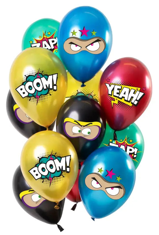 Ballonger Birthday Hero 33cm - 12 stycken - Ballong