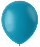 Ballonger Calm Turquoise Mat 33cm - 10 stycken - Ballong