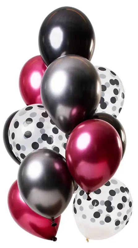 Ballonger Dark Richness 33cm - 12 stycken - Ballong