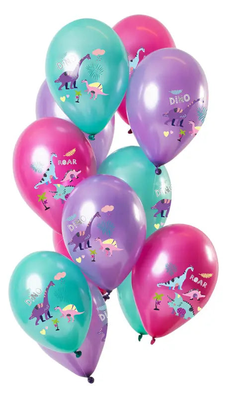 Ballonger Dino’s Purple Metallic 33cm - 12 stycken - Ballong