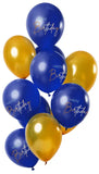 Ballonger Elegant True Blue 33cm - 12 stycken - Ballong