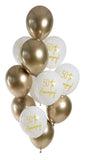 Ballonger Golden Anniversary 33cm - 12 stycken - Ballong