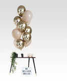 Ballonger Golden Latte 18 år 33cm - 12 stycken - Ballong