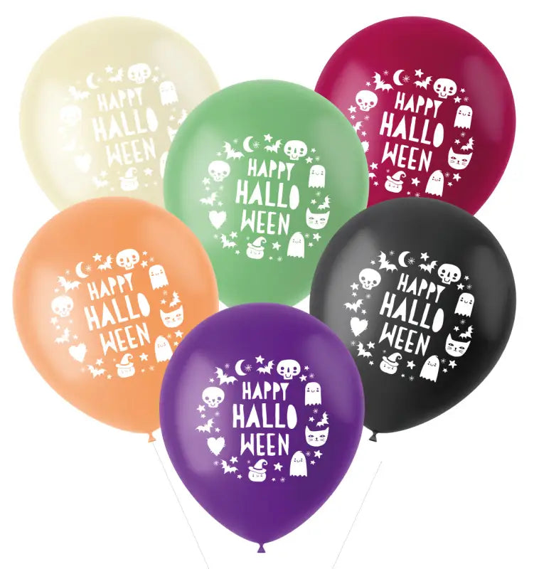 Ballonger Happy Halloween 33cm - 6 stycken - Ballong