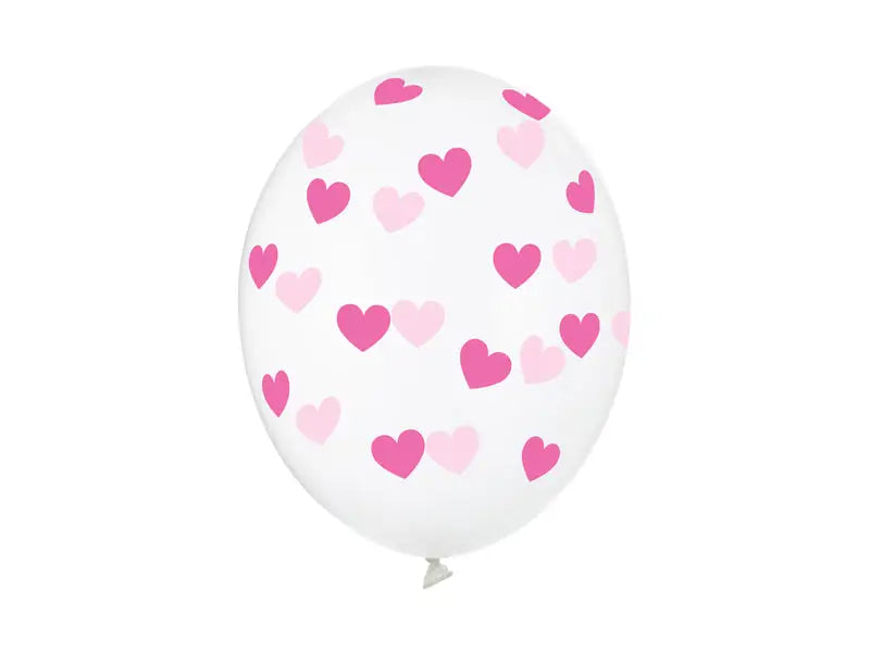 Balloons 30cm Hearts Crystal Clear (1 pkt / 50 pc.)