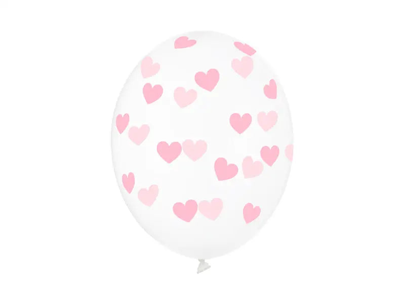 Balloons 30cm Hearts Crystal Clear (1 pkt / 50 pc.)