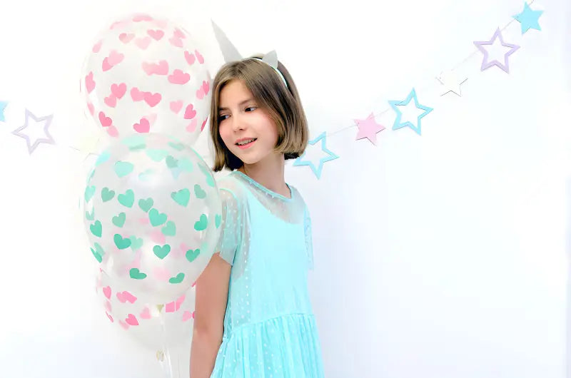 Balloons 30cm Hearts Crystal Clear (1 pkt / 50 pc.)