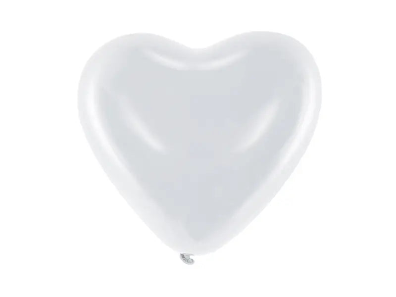 Ballonger 10’’ Hjärtan Pastellvit 100-pack