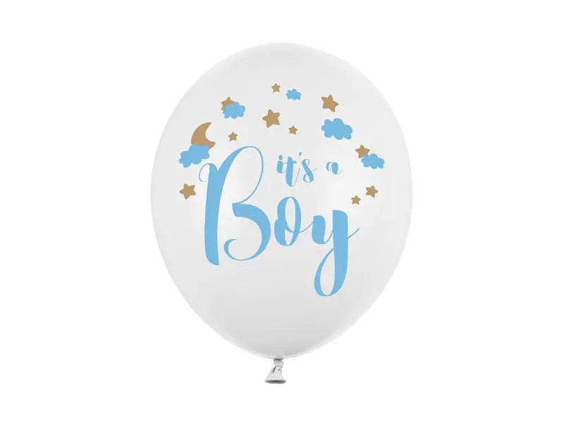 Ballonger 30 cm It’s a Boy Pastell Pure White 50-pack