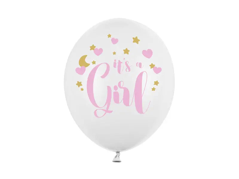 Ballonger 30 cm It’s a Girl Pastell Pure White 50-pack