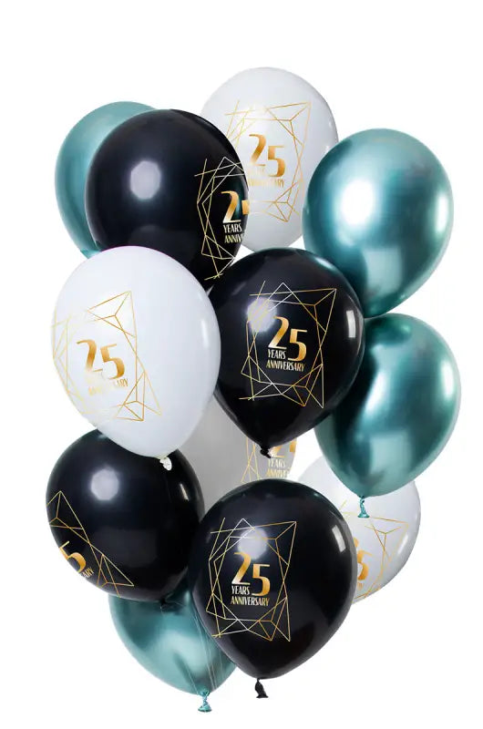 Balloons Anniversary 25 Years 30cm - 12 pieces - Ballonger