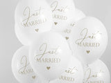 Ballonger 30 cm Just Married Pastell Pure White 50-pack