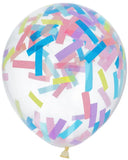 Ballonger med konfetti Candy Pastell 30cm - 4 stycken - Ballong med konfetti