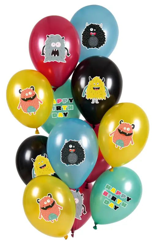 Ballonger Monster Bash 33cm - 12 stycken - Ballong