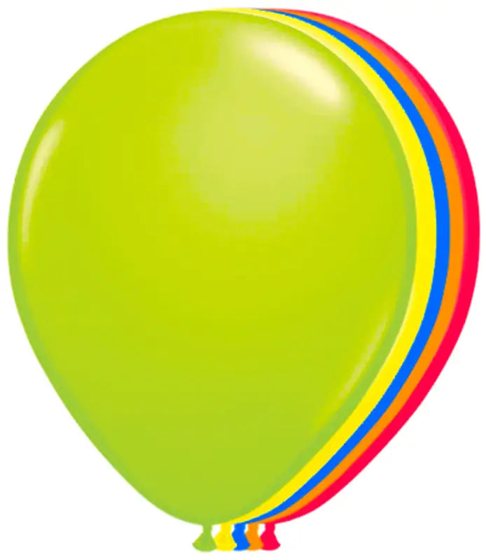 Ballonger neon mångfärgade 25 cm - 50 stycken - Latexballonger