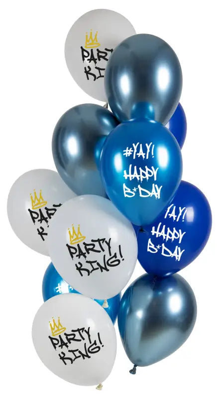 Ballonger Party King 33cm - 12 stycken - Ballong