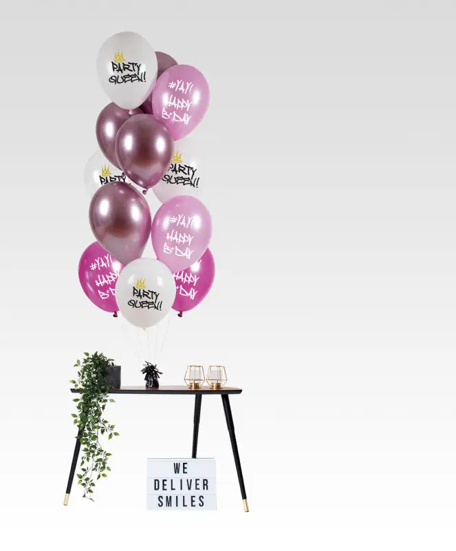 Ballonger Party Queen 33cm - 12 stycken - Ballong