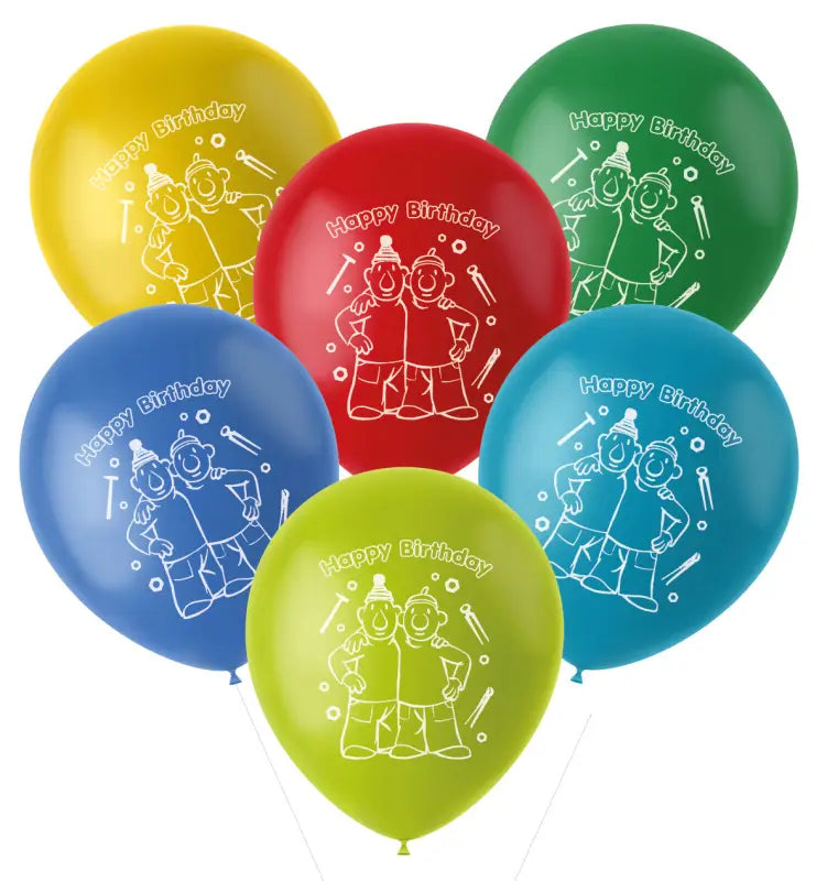 Ballonger Pat & Mat 33cm - 6 stycken - Ballong