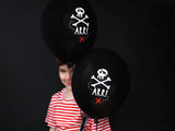 Ballonger 30 cm Pirates Party Pastell Svart 50 -pack