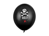 Ballonger 30 cm Pirates Party Pastell Svart 6 - pack