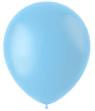 Ballonger Powder Blue Mat 33cm - 10 stycken - Ballong