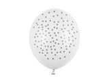 Ballonger 30 cm Prickar Pastell Pure White 50-pack